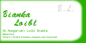 bianka loibl business card